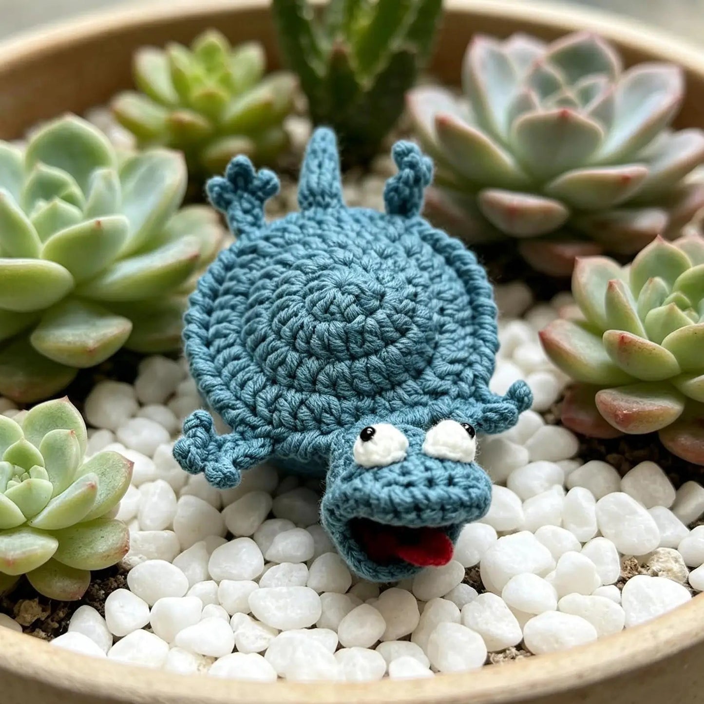 Crocheting Cup Coaster Animal-Themed Table Protection Ornament Funny Crochet Lizard Coaster for Bedroom Nightstand Birthday The Home Essentials