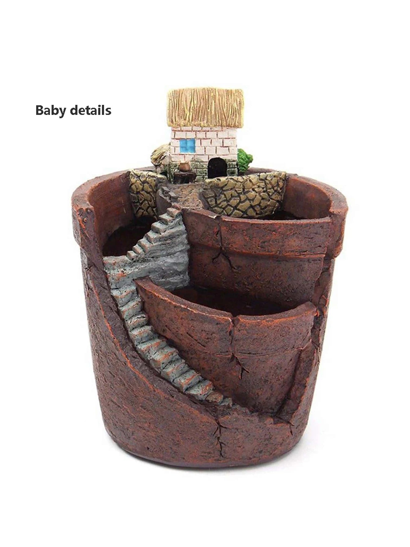 Nordic creative round succulent flower pot Lazy succulent pot succulent plant mini cartoon resin flower pot The Home Essentials
