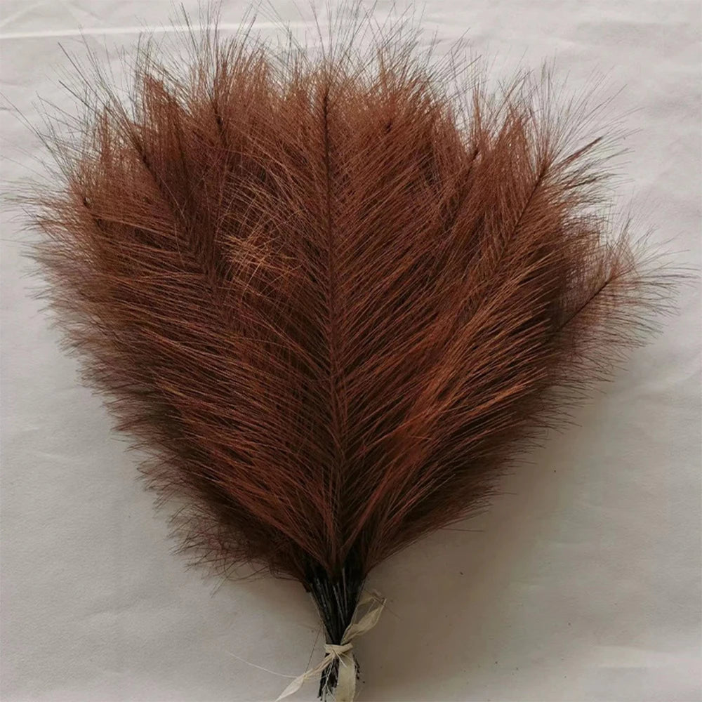 5/10/20PCS Fluffy Pampas Grass Boho Decor Artificial Flower Fake Plant Reed Simulated Party Wedding Home Decoration 42CM The Home Essentials