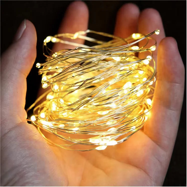 1/5/10pcs Fairy Lights String Button Battery Light Home Decor Living Bedroom Garden Christmas Wedding New Year Ornament Garland The Home Essentials