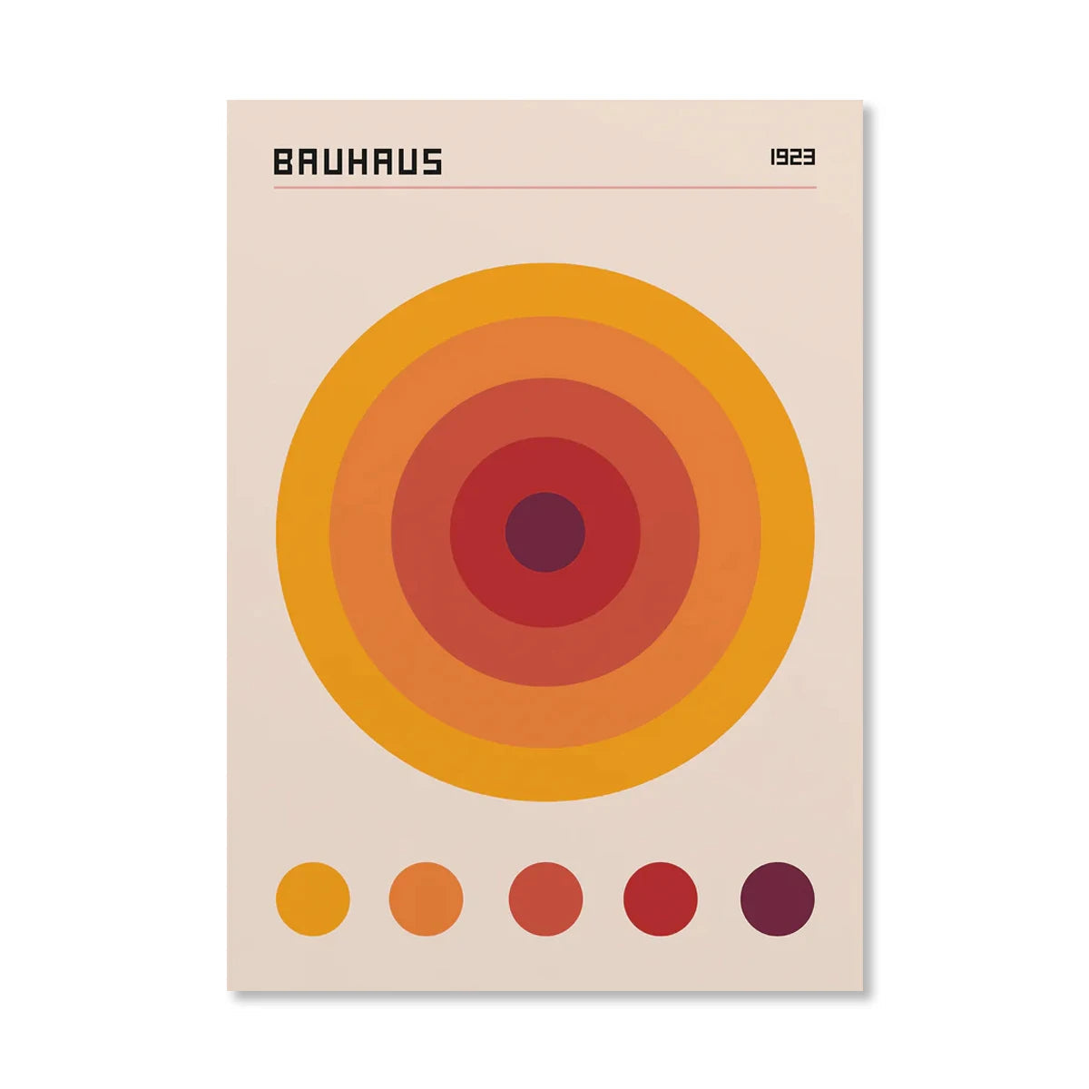Abstract Orange Bauhaus Geometric Poster Pop Art Sunrise & Bicycle Wall Art Prints for Modern Living Room Dormitory Home Decor The Home Essentials