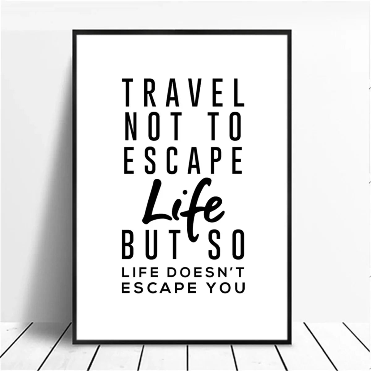 Canvas Painting Positive Energy Phrases Motivational Words Quote Poster Black and White Minimalist Wall Art Pictures Home Decor The Home Essentials