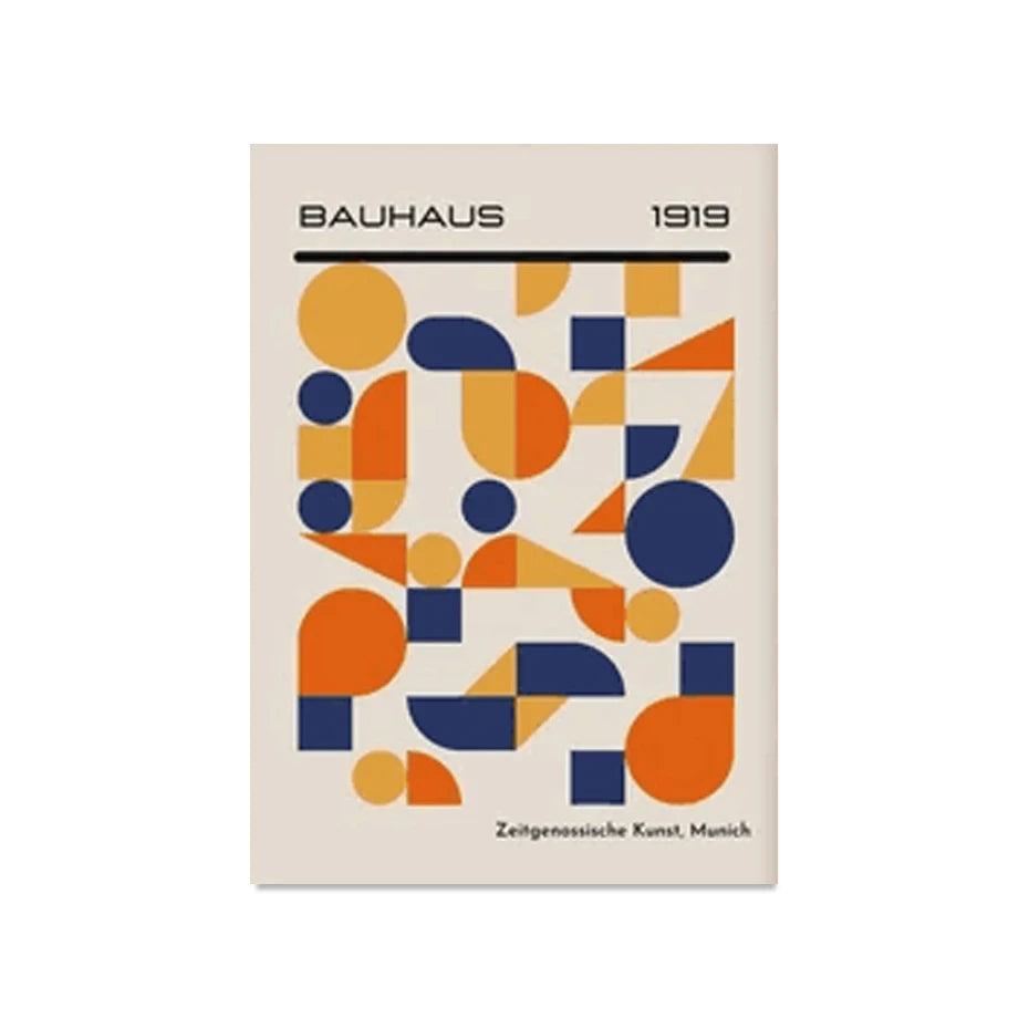 Mid Century Modern Bauhaus Abstract Geometric Posters Wall Art Canvas Painting Prints Pictures Gallery Living Room Interior Home The Home Essentials