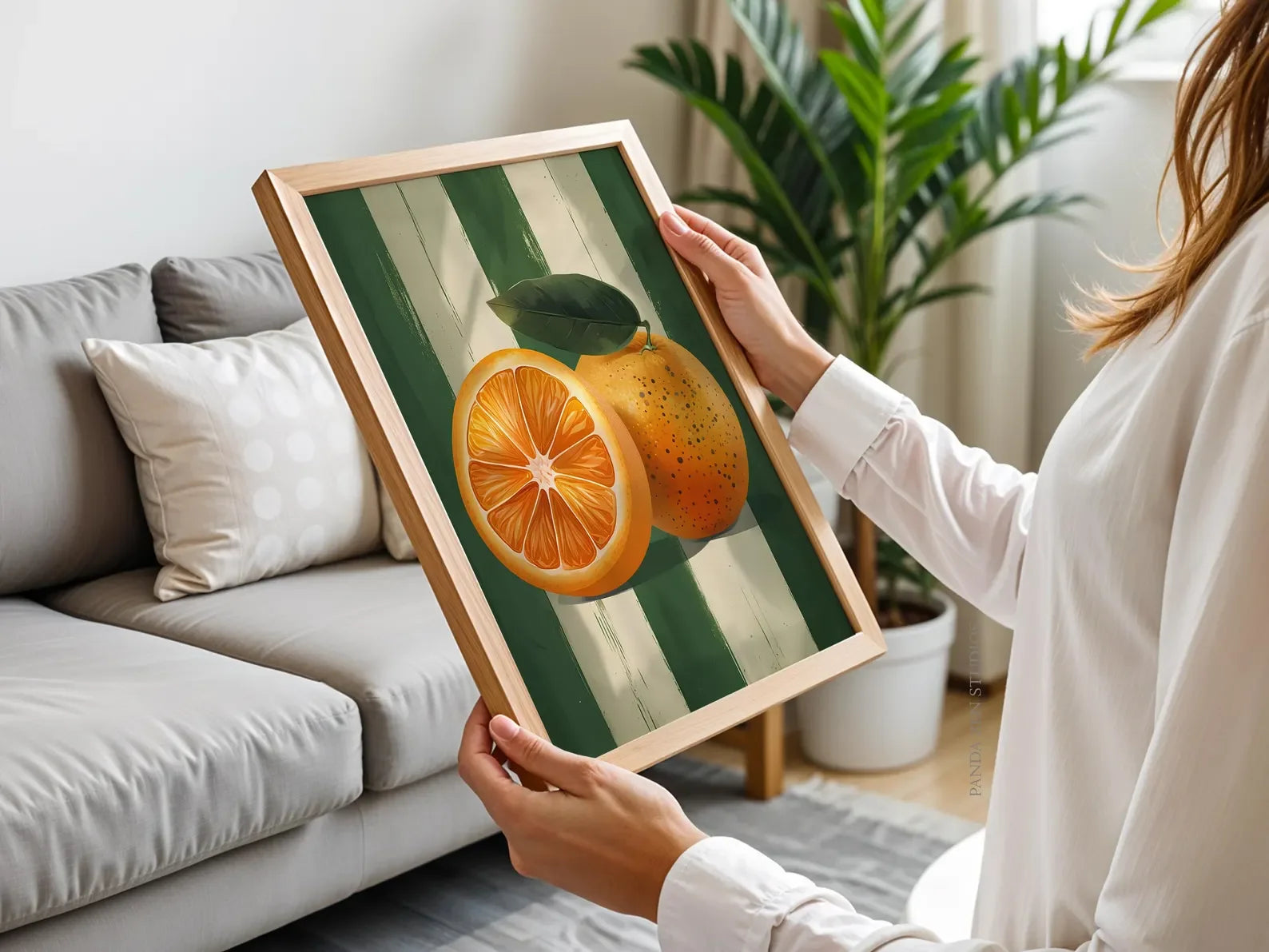 Orange Wall Decor, Orange Fruit Poster, Farmhouse Kitchen Art Painting, Kitchen Prints, Trendy Food Art, Retro Kitchen Art, Frui The Home Essentials