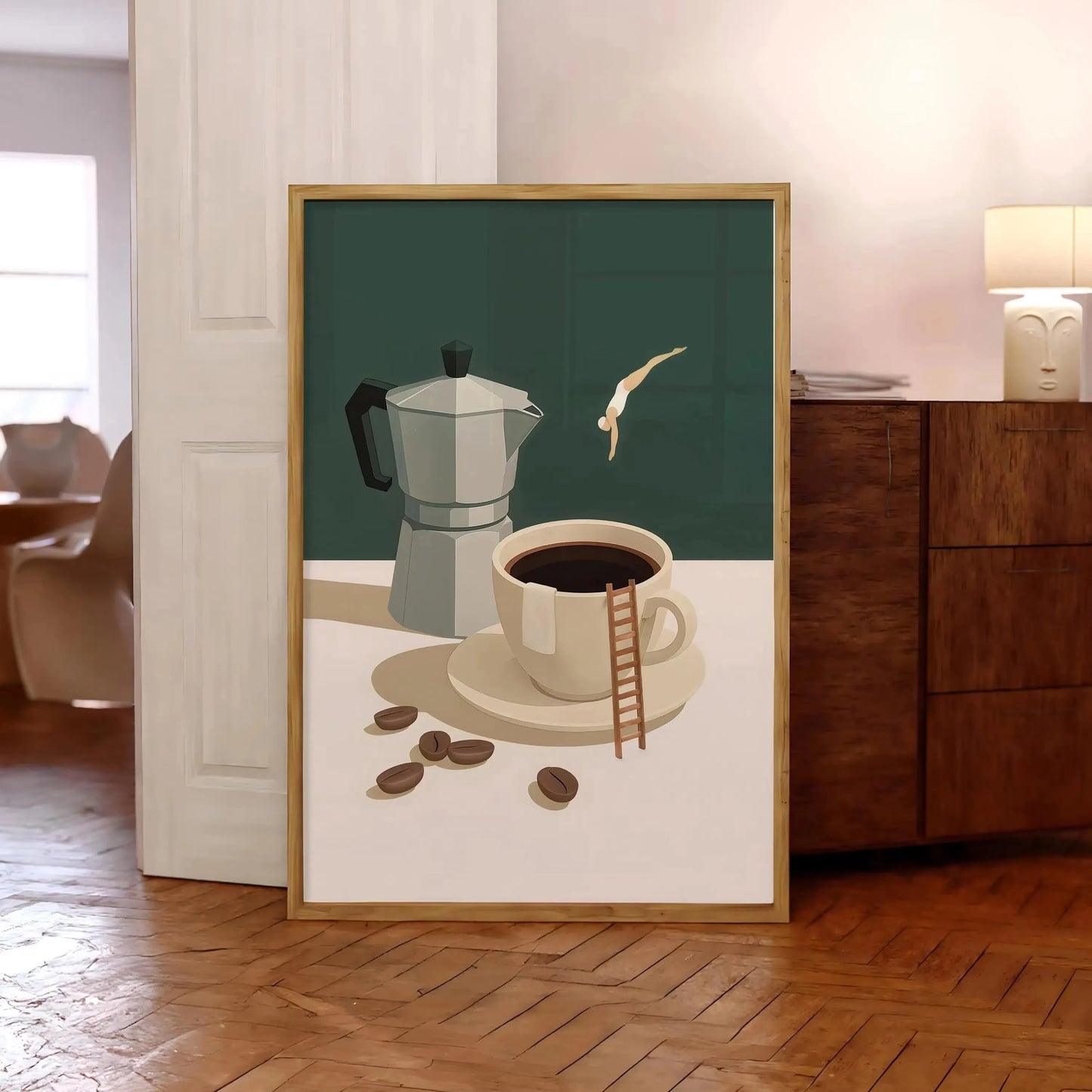 Coffee Diver Canvas Prints Kitchen Good Morning Coffee Wall Art Posters for Modern Living Room Home Decor Coffee Lovers Gifts The Home Essentials