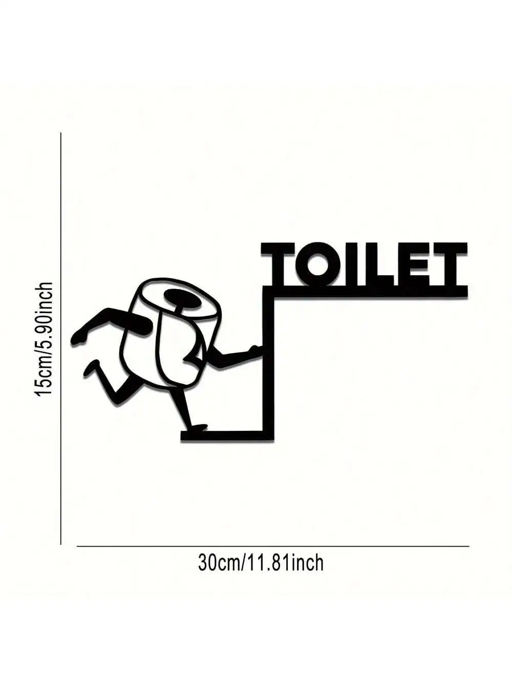 1pc Modern Metal Toilet Door Sign - Stylish Thinking Room Wall Sculpture - Home Decor Artwork - Decorative Door Frame Pendant The Home Essentials