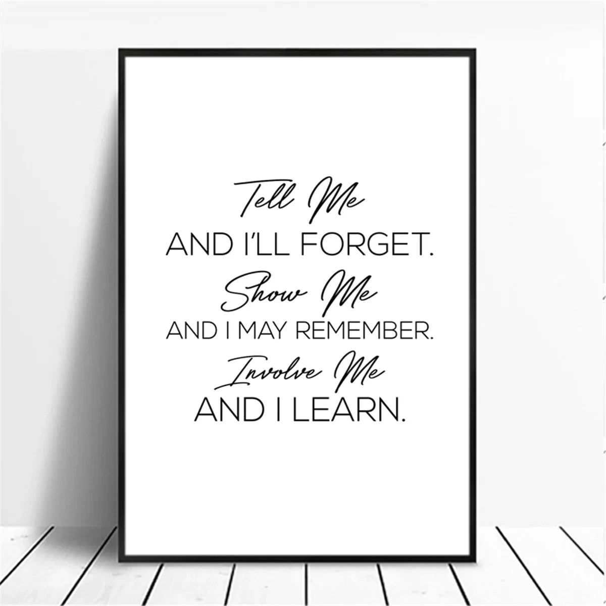 Canvas Painting Positive Energy Phrases Motivational Words Quote Poster Black and White Minimalist Wall Art Pictures Home Decor The Home Essentials