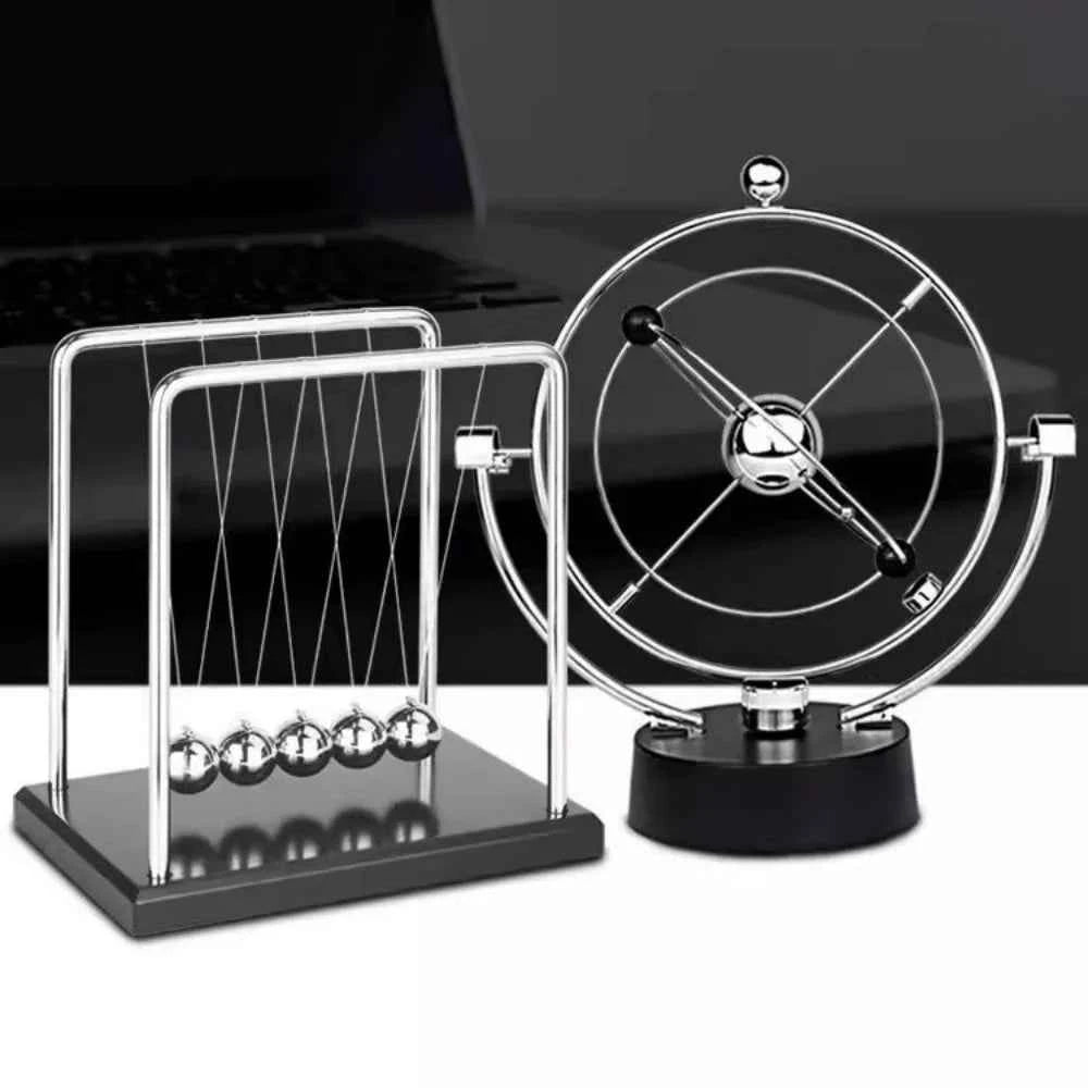 Rotation Perpetual Motion Newton Pendulum Balance Ball 24.5cm 9.65in 11cm 4.33in Physics Tumbler Home Desk Decorations Toy Gift