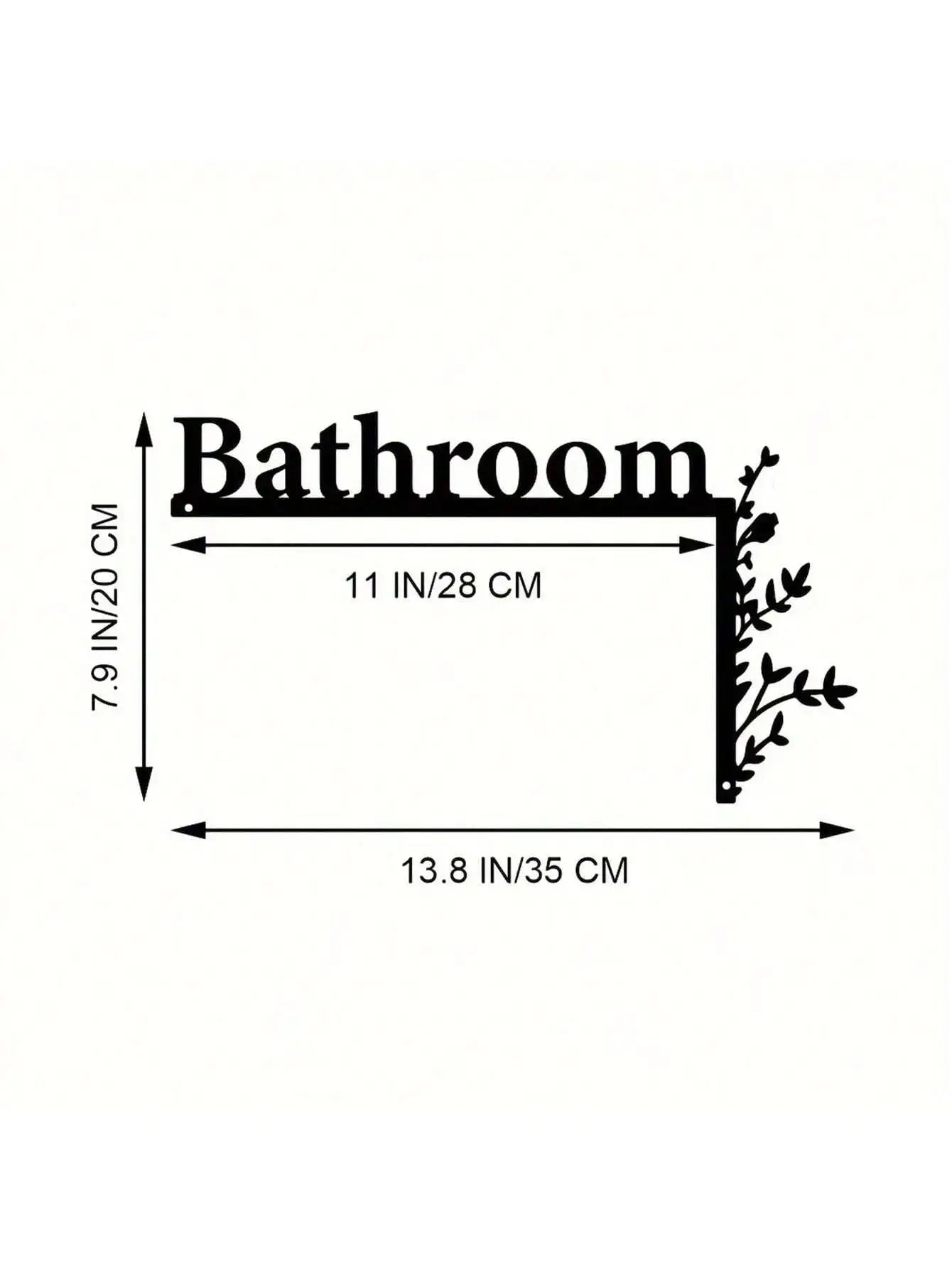 1pc Modern Metal Toilet Door Sign - Stylish Thinking Room Wall Sculpture - Home Decor Artwork - Decorative Door Frame Pendant The Home Essentials