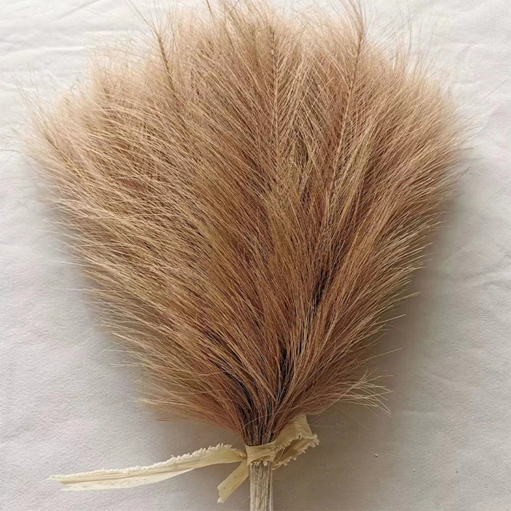 5/10/20PCS Fluffy Pampas Grass Boho Decor Artificial Flower Fake Plant Reed Simulated Party Wedding Home Decoration 42CM The Home Essentials