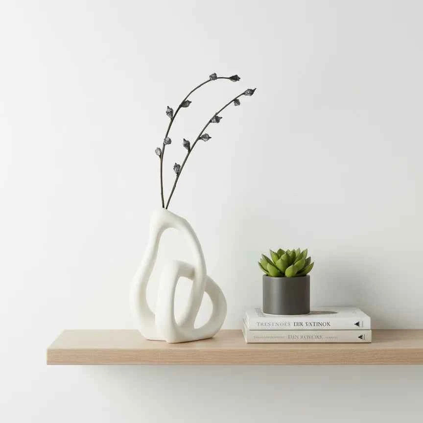 CAPIRON-Abstract Ceramic Vase, Flower Arrangement, Living Room, Table Office, Home Decoration Accessories, Interior Pampas Grass