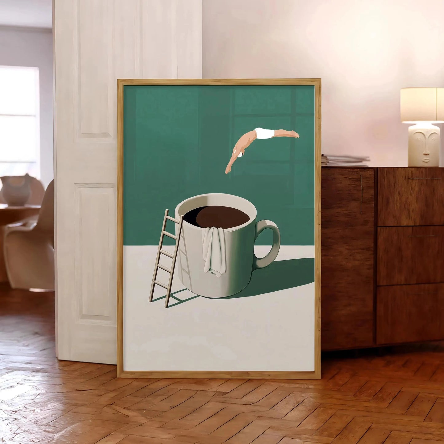 Coffee Diver Canvas Prints Kitchen Good Morning Coffee Wall Art Posters for Modern Living Room Home Decor Coffee Lovers Gifts The Home Essentials
