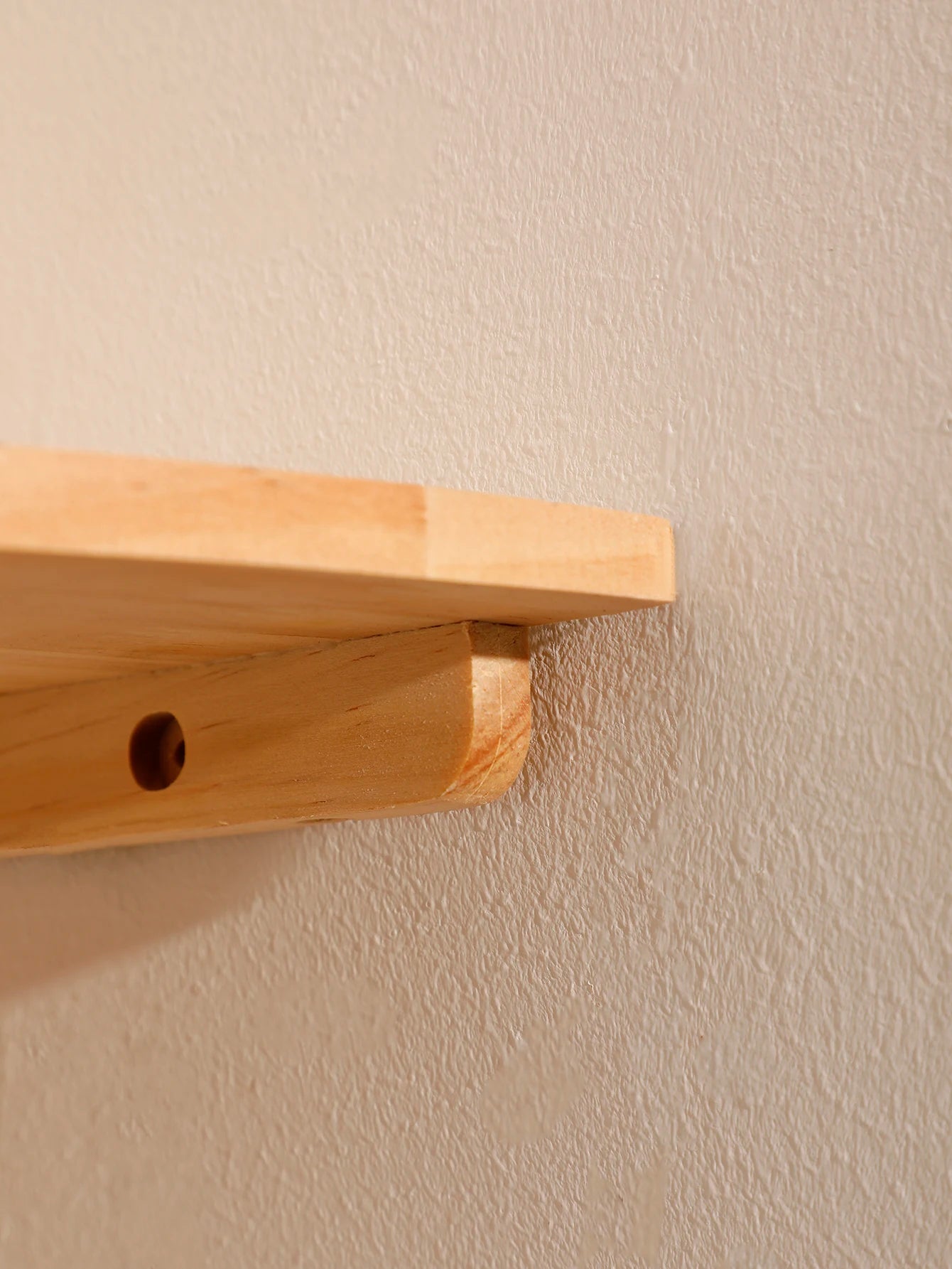 Wall Corner Shelves Wood Floating Wall Shelf Round End Wall Mounted Floating Corner Shelf for Bedroom Living Room and Kitchen The Home Essentials