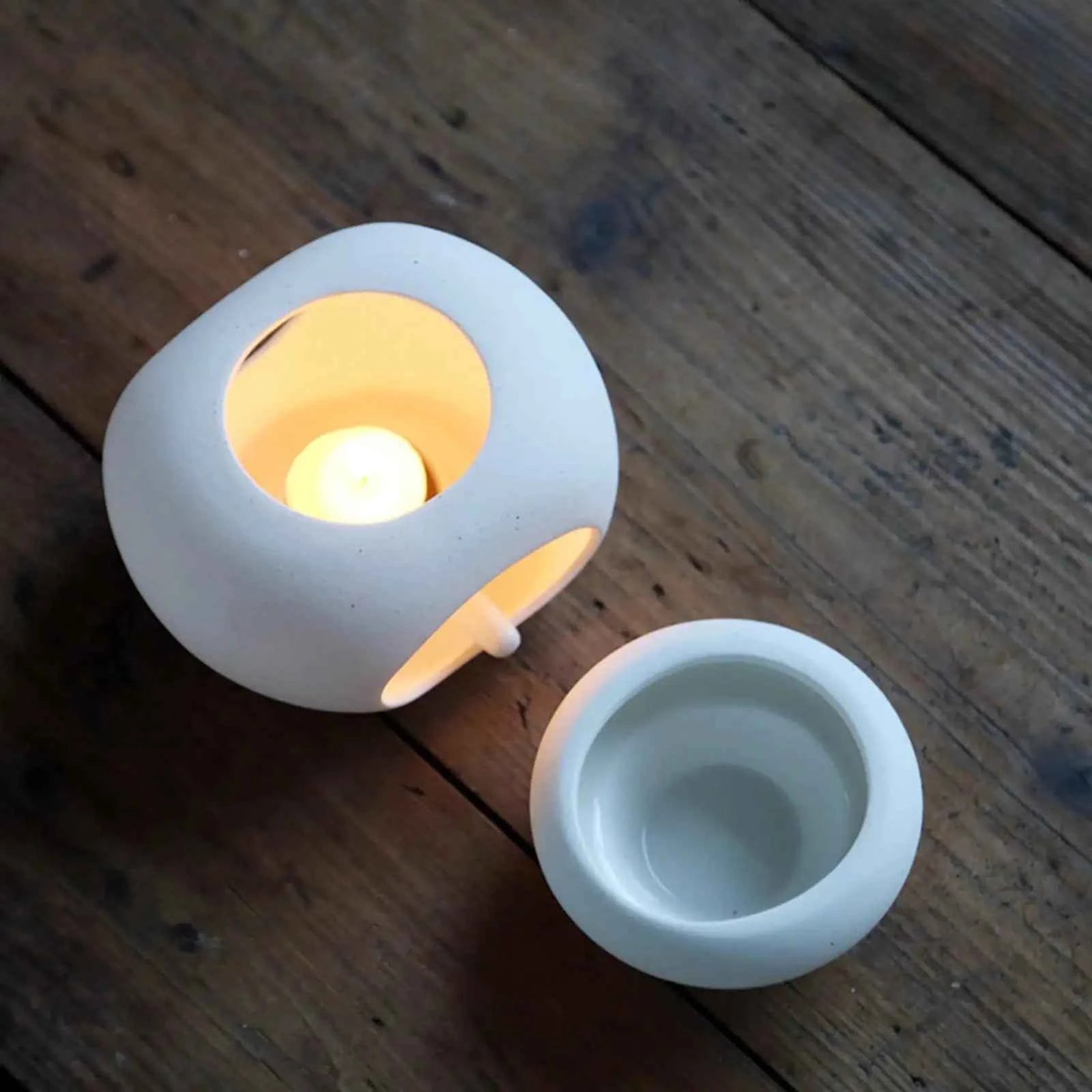 Home Decorative Aroma Burner Detachable Ceramic Oil Diffuser Candle Holder for Spa Yoga Bedroom