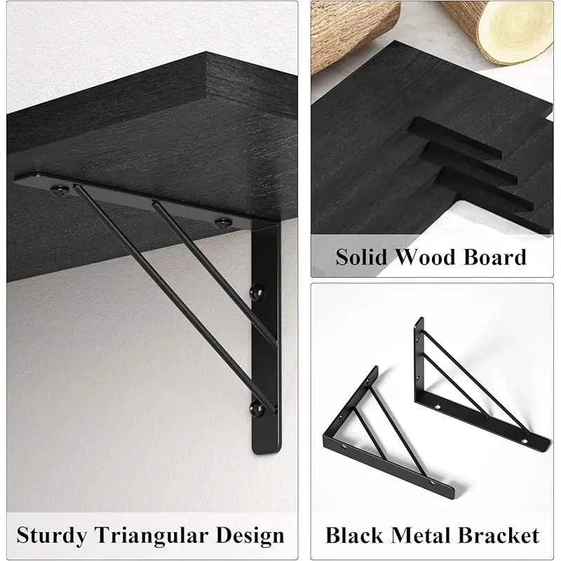 Space Saving Corner Wall Shelves Modern Corner Wall Mounted Shelves Delicate Wood Floating Shelves for Decoration