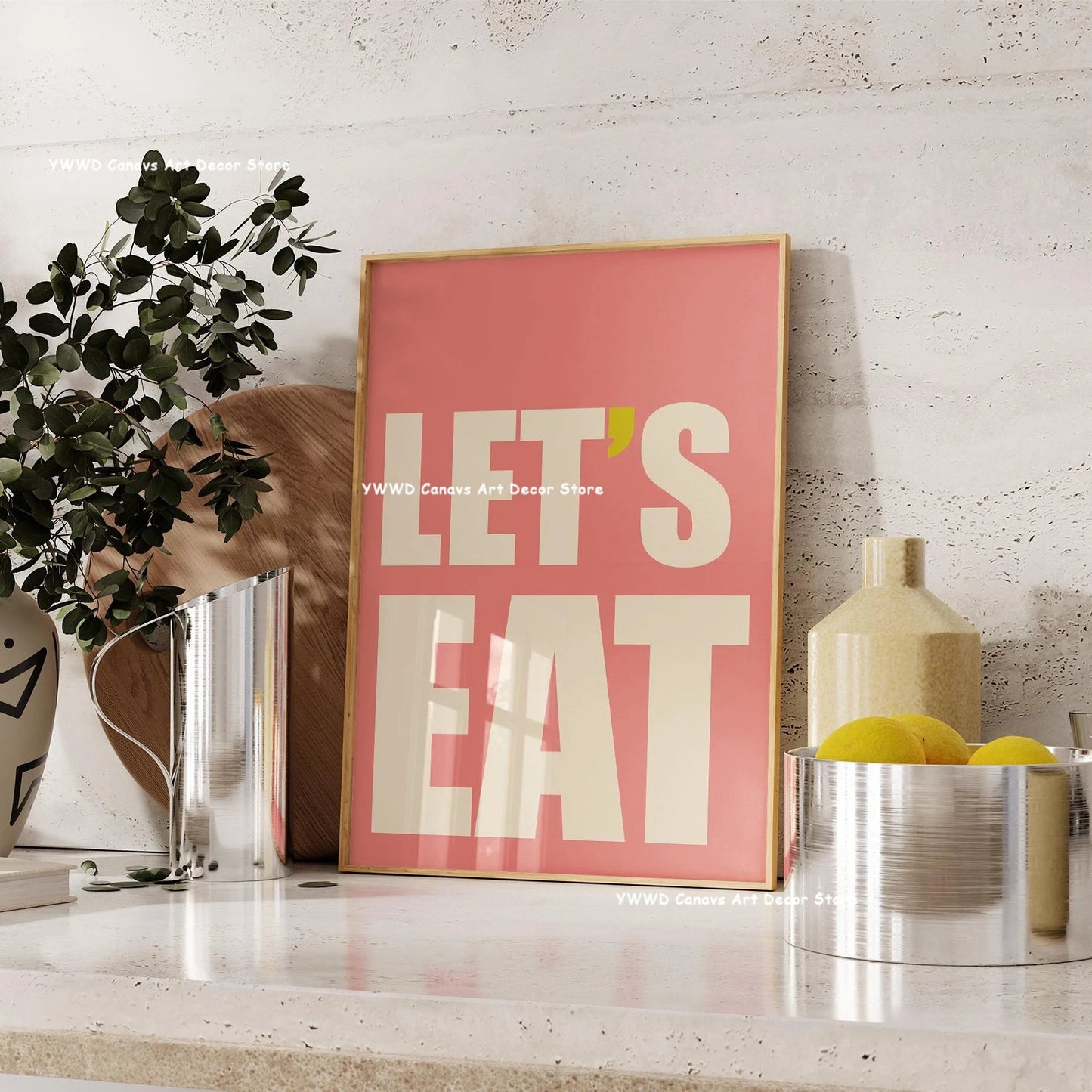 Bon Appetit Typesetting Kitchen Canvas Printing Moka Pot Espresso Art Poster for Modern Living Room Dining Room Home Decor Gift The Home Essentials