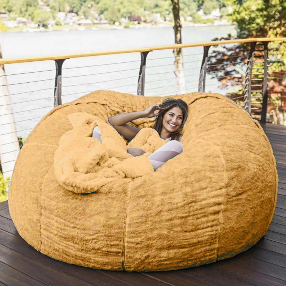 2022 New Bean Bag Sofa Bed Pouf No Filling Stuffed Giant Beanbag Relax Lounge Chair Tatami Futon Floor Seat Furniture