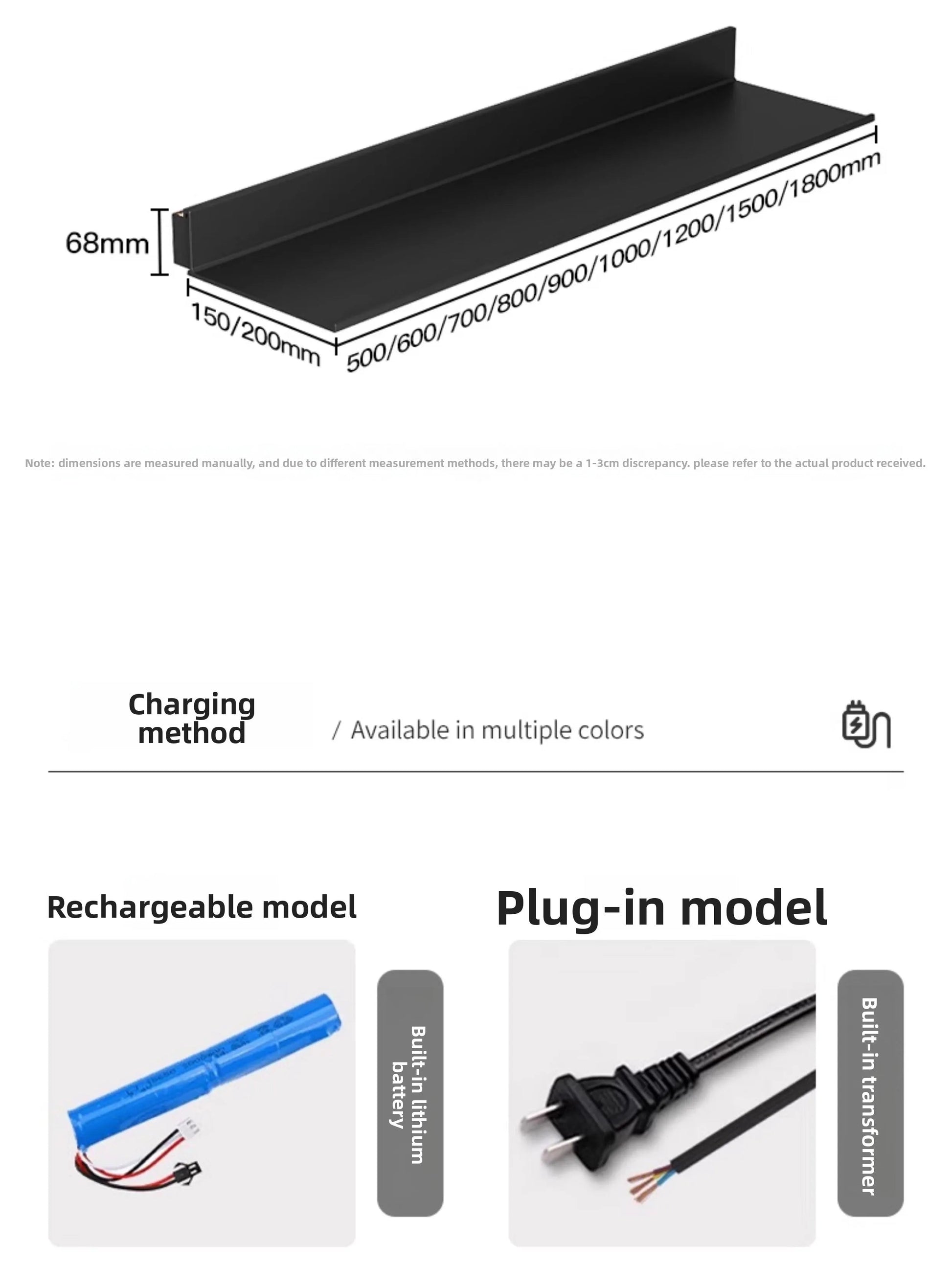 Luminous LED Storage Rack Aluminum Alloy Wall Holder L-shaped One-word Bookshelf for Living Room Metal Glowing Display Shelf The Home Essentials
