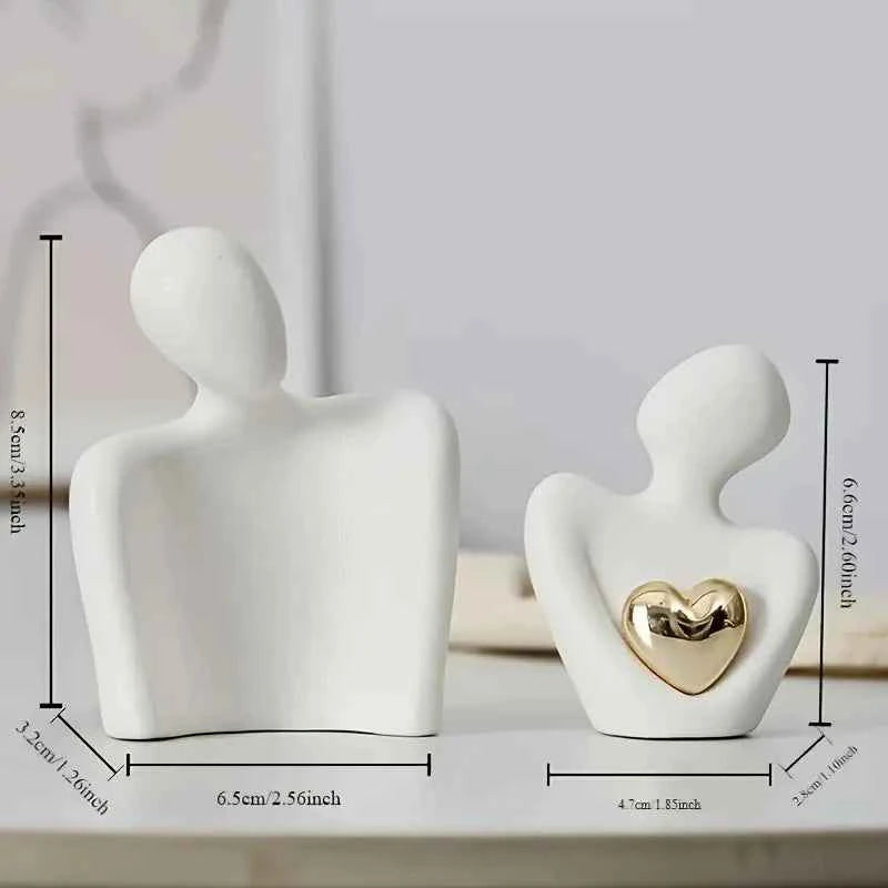 1Pc Romantic Love Embrace Statue Ornament Couple Set Bedroom Interior Decoration Valentine's Day Gift
