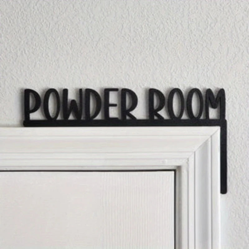 1pc Modern Metal Toilet Door Sign - Stylish Thinking Room Wall Sculpture - Home Decor Artwork - Decorative Door Frame Pendant The Home Essentials