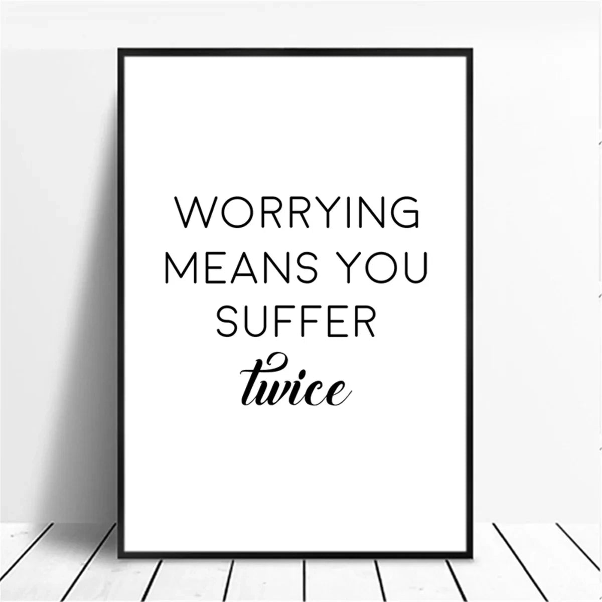 Canvas Painting Positive Energy Phrases Motivational Words Quote Poster Black and White Minimalist Wall Art Pictures Home Decor The Home Essentials