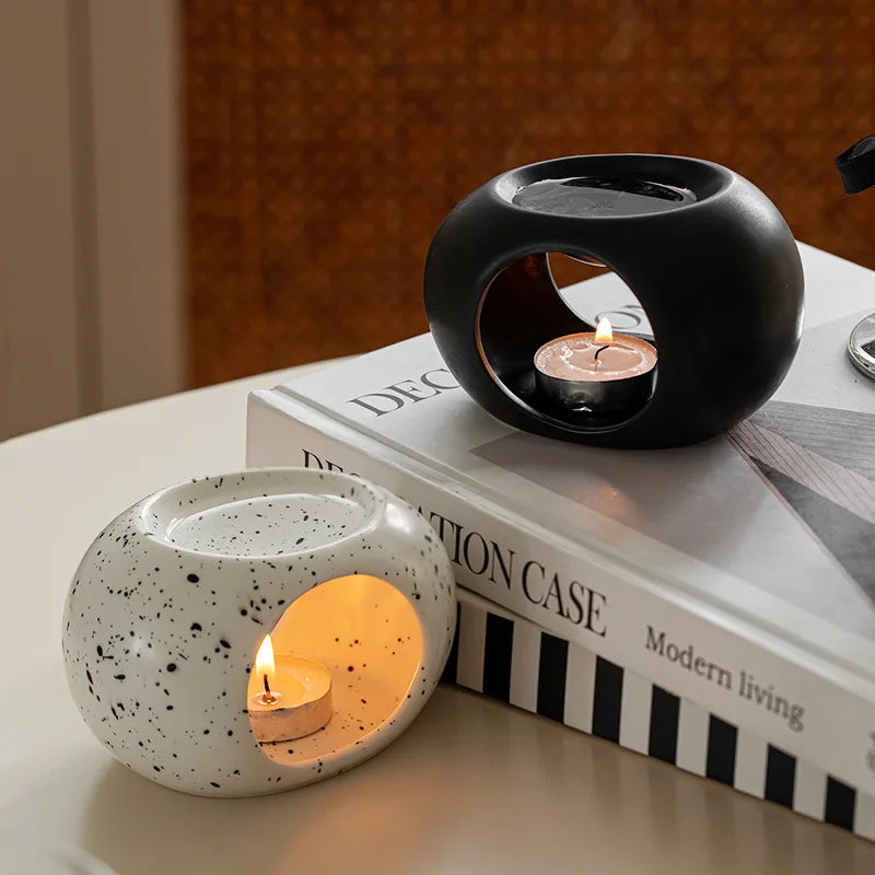 Ceramic Candle Heating Holder Essential Oil Burner Reed Diffuser Furnace Household Spa Salon Liqulid Aromatherapy Incense Burner The Home Essentials