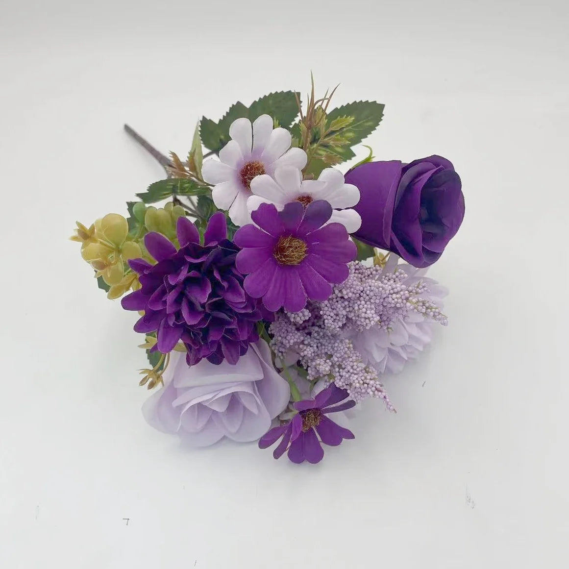 7-Forked Artificial Rose Hydrangea Handheld Flower Fillet Rose Dried Flower Silk Flower Daisy Wedding Decoration Flower Bouquet