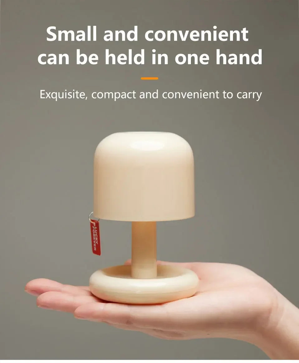 Mini Desktop Sunset Night Lamp Creative USB Rechargeable Mushroom Style Led Night Light for Coffee Bar Home Decor Bedroom
