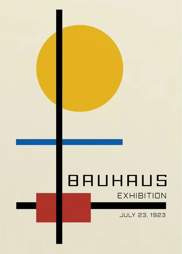 Abstract Orange Bauhaus Geometric Poster Pop Art Sunrise & Bicycle Wall Art Prints for Modern Living Room Dormitory Home Decor The Home Essentials