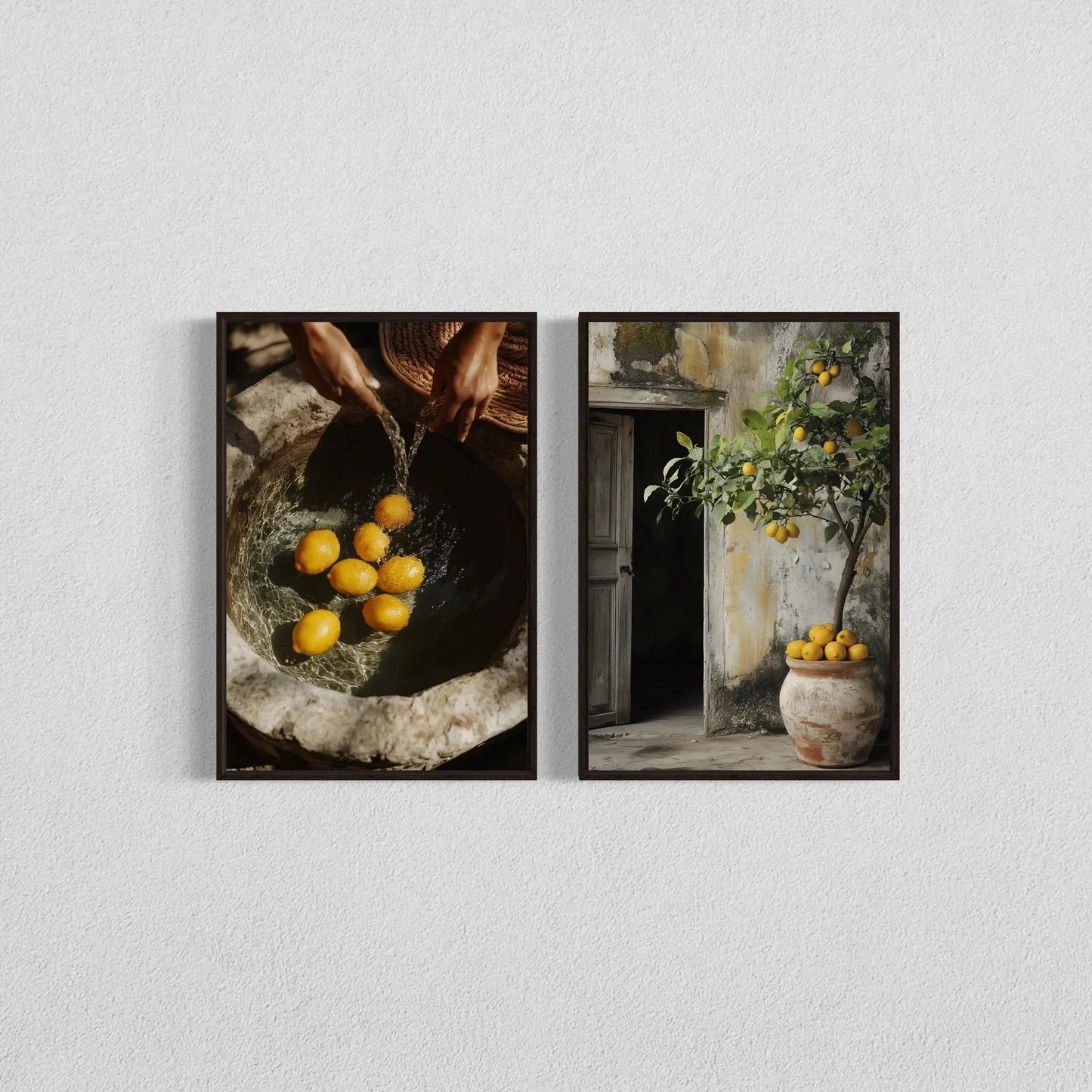 2pcs/set Neutral Olive Tree Shadow Vase Canvas Print Poster Retro Botanical Landscape Art Print Home Decor Art Poster Gifts The Home Essentials
