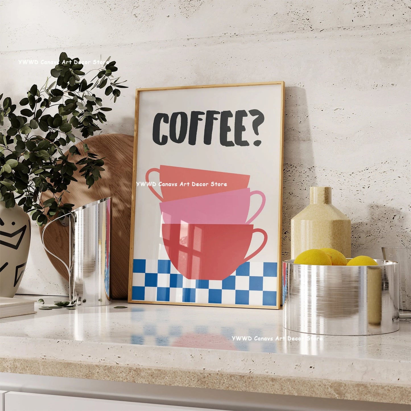 Bon Appetit Typesetting Kitchen Canvas Printing Moka Pot Espresso Art Poster for Modern Living Room Dining Room Home Decor Gift The Home Essentials