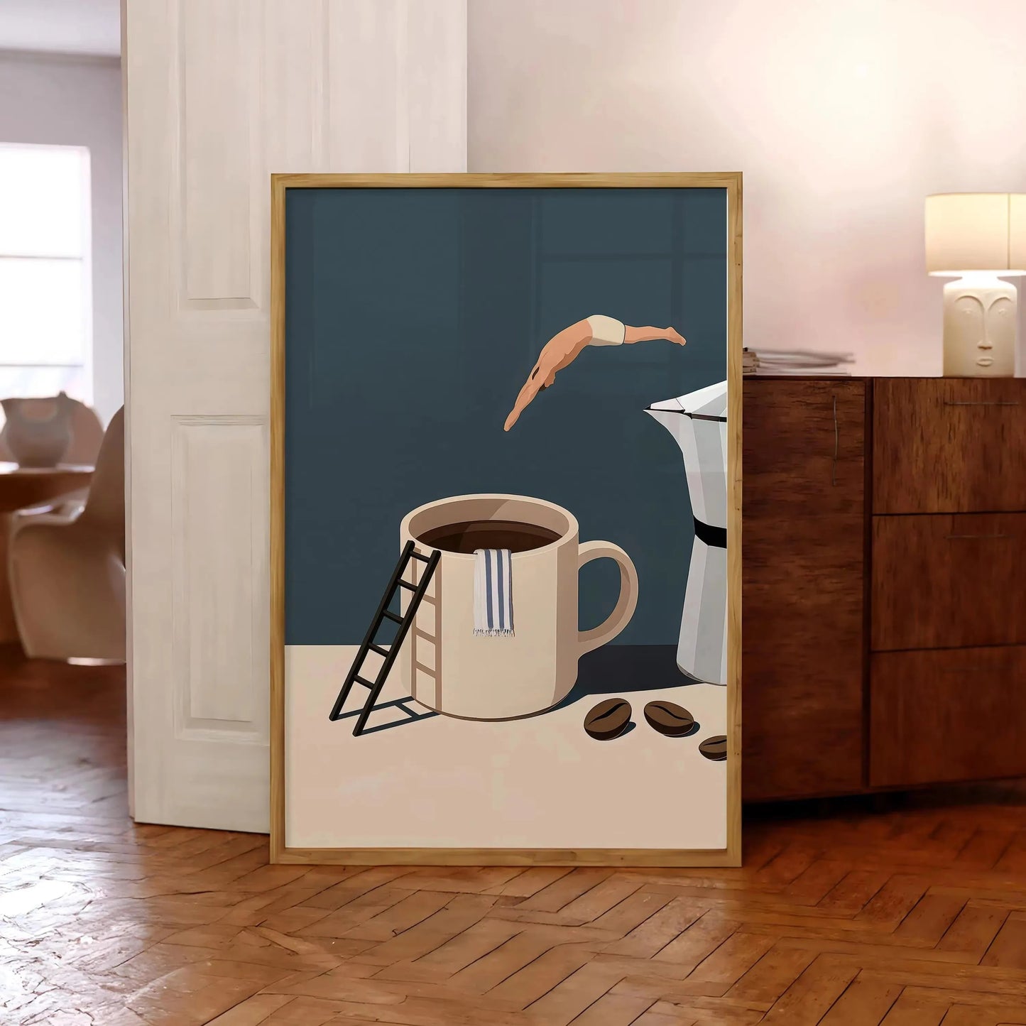 Coffee Diver Canvas Prints Kitchen Good Morning Coffee Wall Art Posters for Modern Living Room Home Decor Coffee Lovers Gifts The Home Essentials