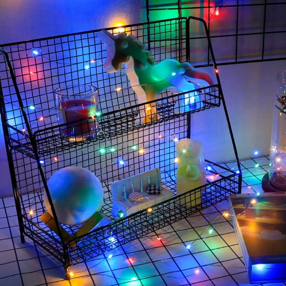 1/5/10pcs Fairy Lights String Button Battery Light Home Decor Living Bedroom Garden Christmas Wedding New Year Ornament Garland The Home Essentials