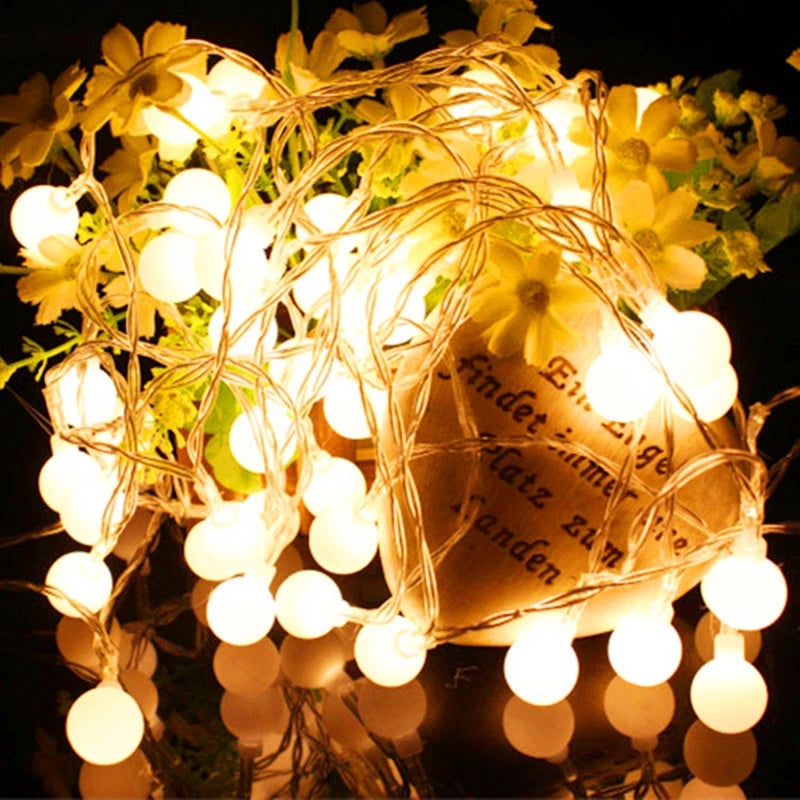 10M USB/Battery Power Ball LED String Lights Garland Lights  Outdoor  Lamp Wedding Garden Fairy Lights Christmas Decoration The Home Essentials