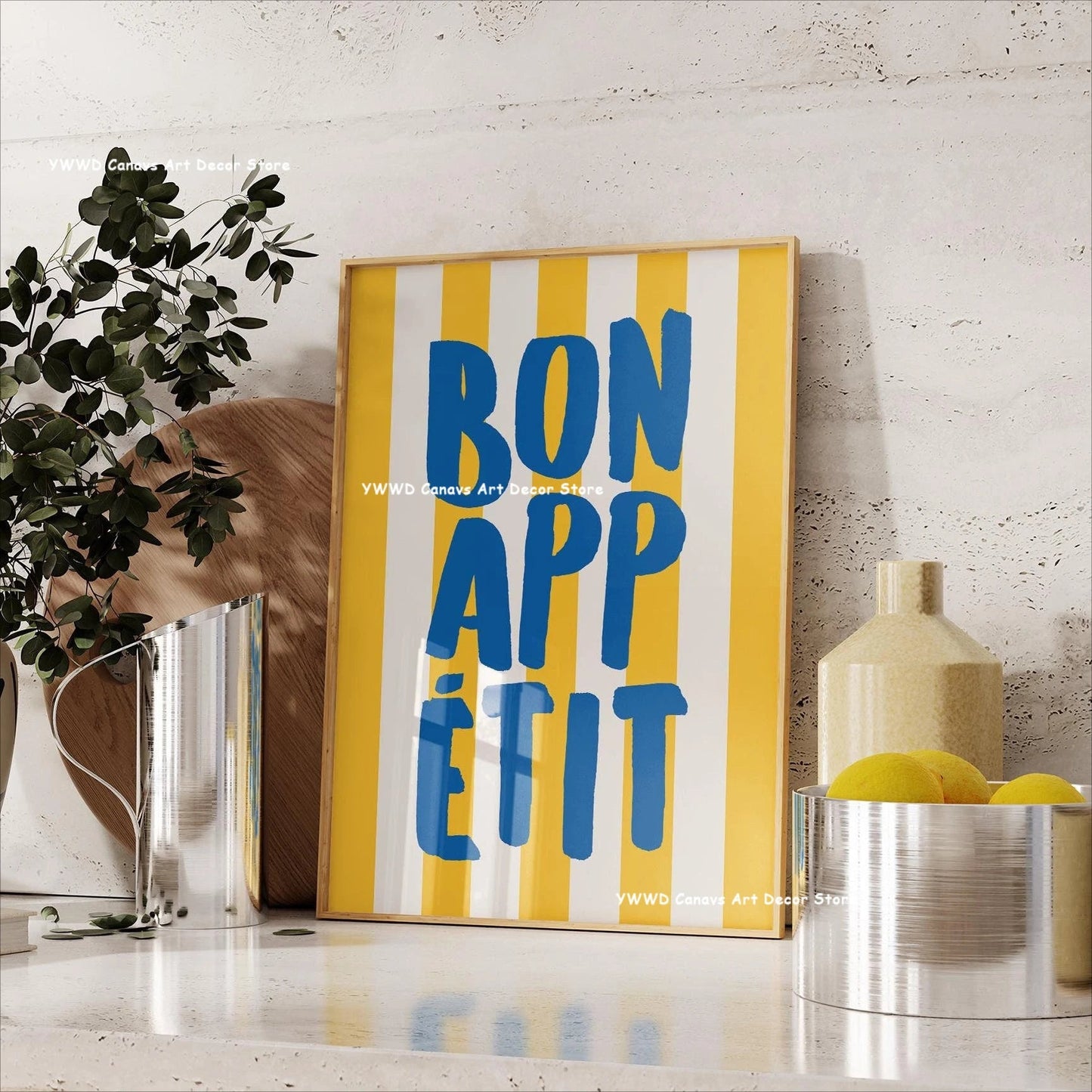 Bon Appetit Typesetting Kitchen Canvas Printing Moka Pot Espresso Art Poster for Modern Living Room Dining Room Home Decor Gift The Home Essentials
