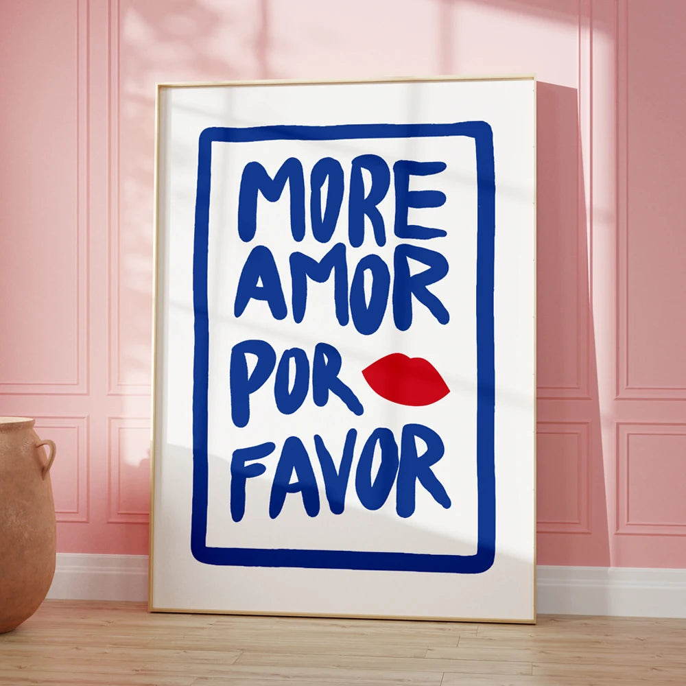Maximalist More Amor Por Be Kind Rulers Love Quote You Looks So Good Wall Art Canvas Painting Poster For Living Room Home Decor The Home Essentials