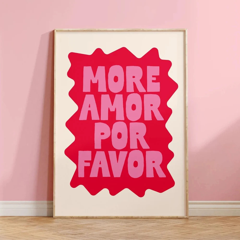 Maximalist More Amor Por Be Kind Rulers Love Quote You Looks So Good Wall Art Canvas Painting Poster For Living Room Home Decor The Home Essentials