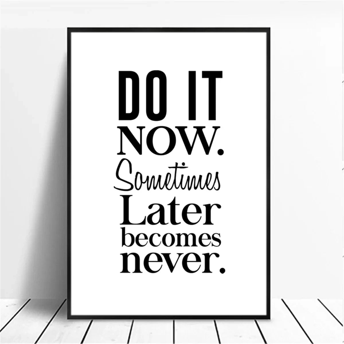 Canvas Painting Positive Energy Phrases Motivational Words Quote Poster Black and White Minimalist Wall Art Pictures Home Decor The Home Essentials