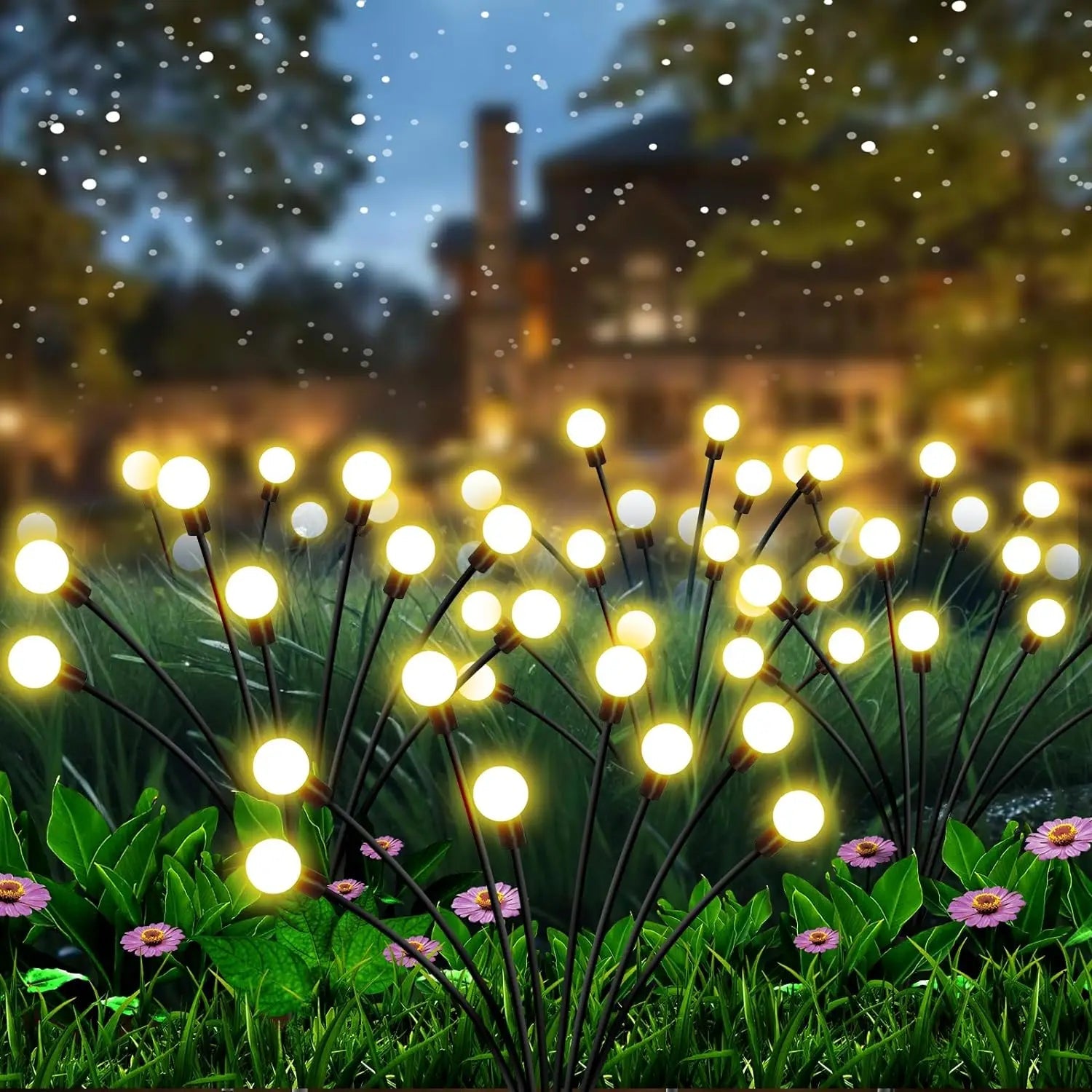 Garden Lights-New Upgraded Solar Powered Firefly Lights Outdoor Waterproof Vibran Garden Lights for Decorationi The Home Essentials