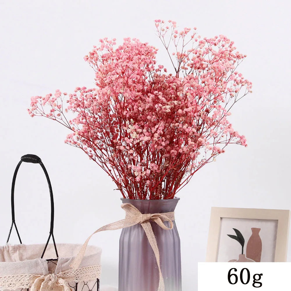 Pink White Dried Flowers Mariage Bouquet Centerpieces for Weddings Natural Pampas Grass Real Gypsophile Nordic Boho Home Decor The Home Essentials