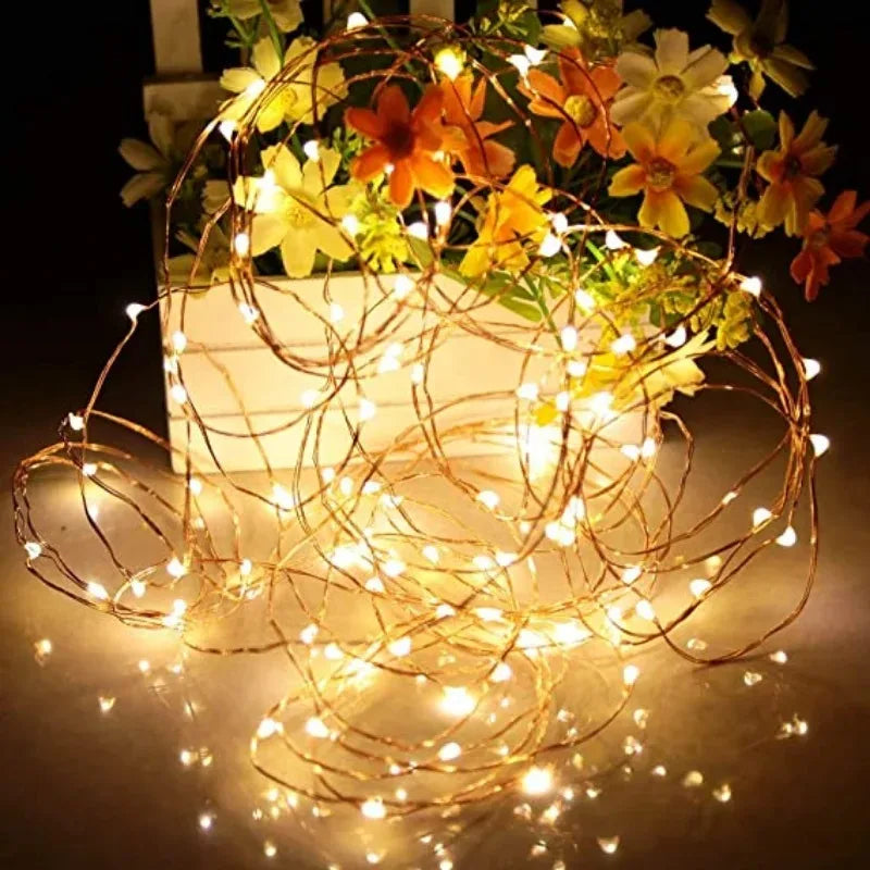 1/5/10pcs Fairy Lights String Button Battery Light Home Decor Living Bedroom Garden Christmas Wedding New Year Ornament Garland The Home Essentials