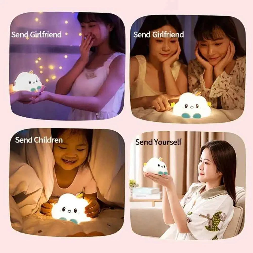 Cute Cloud Night Light Home Decoration Cartoon Creative Table Lamp Portable Mini Bedside Lamp Children Baby