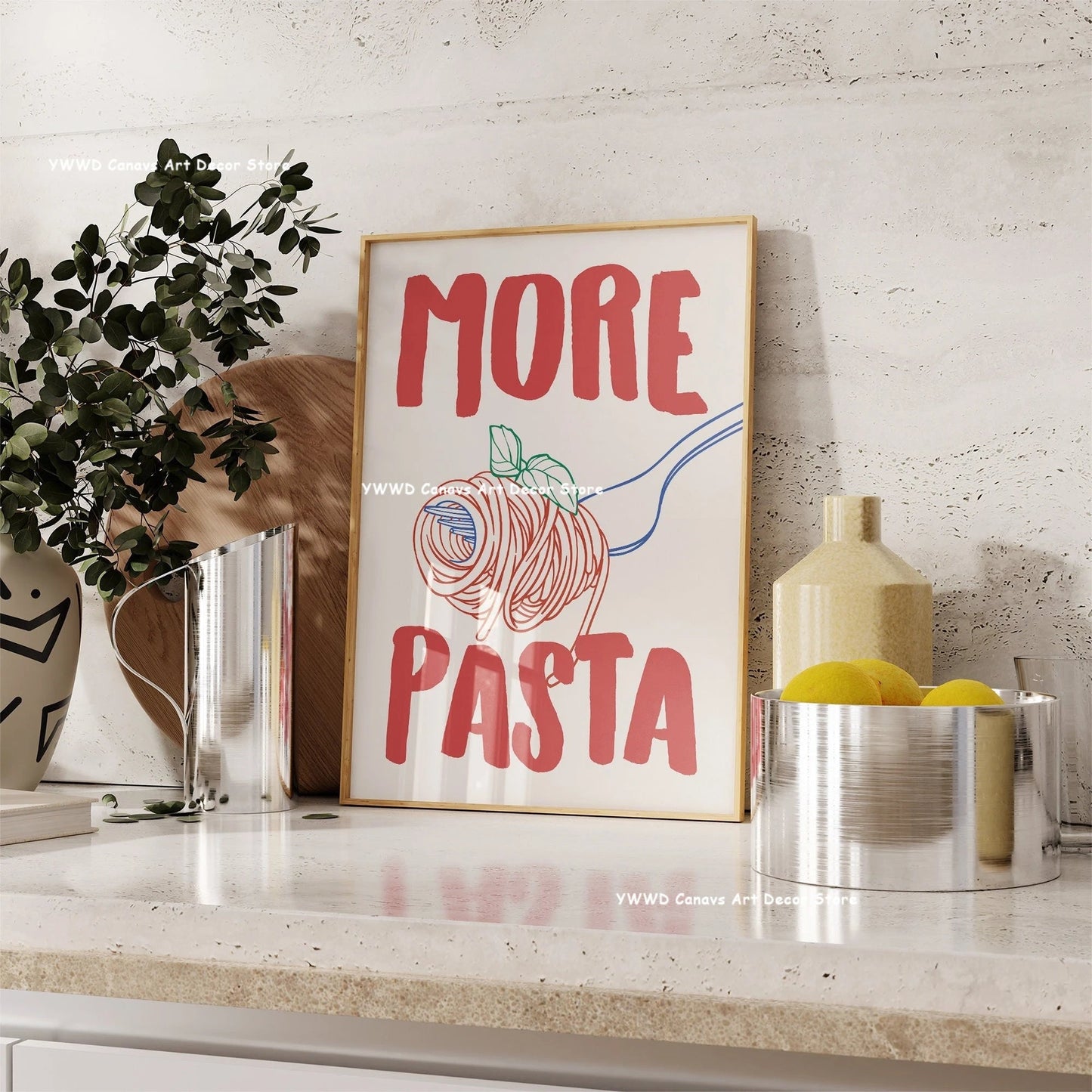 Bon Appetit Typesetting Kitchen Canvas Printing Moka Pot Espresso Art Poster for Modern Living Room Dining Room Home Decor Gift The Home Essentials