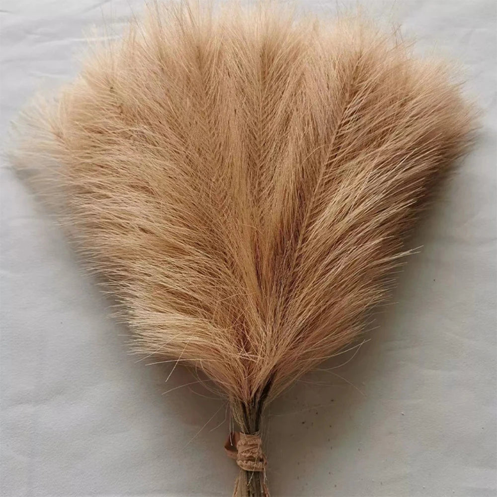 5/10/20PCS Fluffy Pampas Grass Boho Decor Artificial Flower Fake Plant Reed Simulated Party Wedding Home Decoration 42CM The Home Essentials