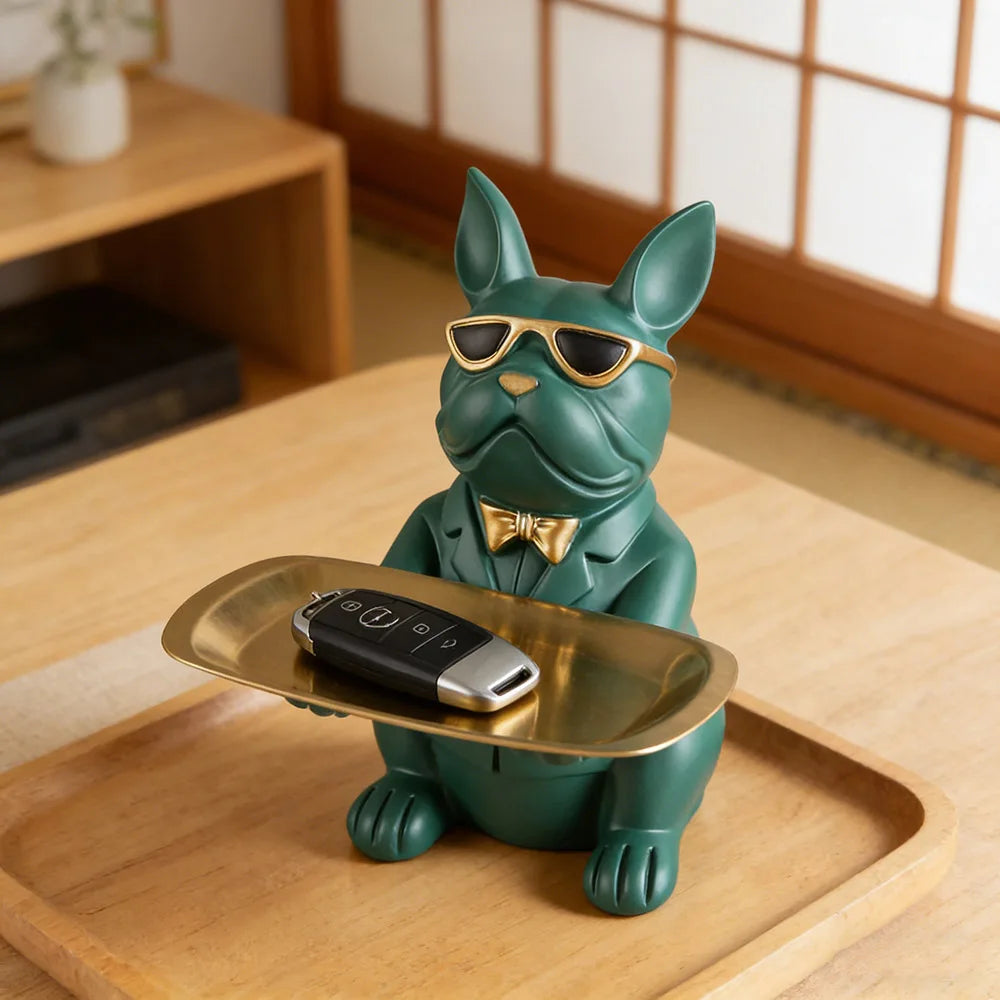 Multi Functional Bulldog Tray Animal Statue Creative Ornament Living Room Bedroom Miscellaneous Storage Home Decoration Gift The Home Essentials