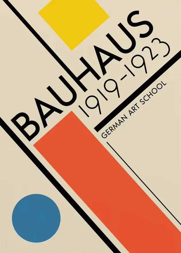 Abstract Orange Bauhaus Geometric Poster Pop Art Sunrise & Bicycle Wall Art Prints for Modern Living Room Dormitory Home Decor The Home Essentials