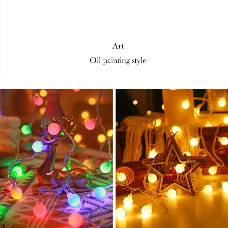 10M USB/Battery Power Ball LED String Lights Garland Lights  Outdoor  Lamp Wedding Garden Fairy Lights Christmas Decoration The Home Essentials