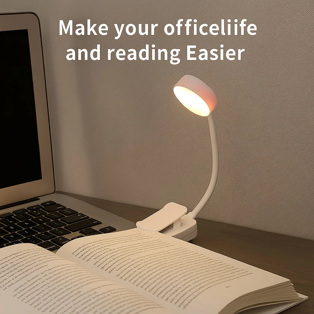 1pc USB Charging Adjustable Reading Light -3 Color Modes, Eye Protection LED, Portable Book Night Light, Office Study Supplies