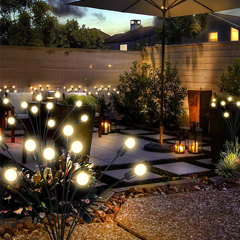 Garden Lights-New Upgraded Solar Powered Firefly Lights Outdoor Waterproof Vibran Garden Lights for Decorationi The Home Essentials