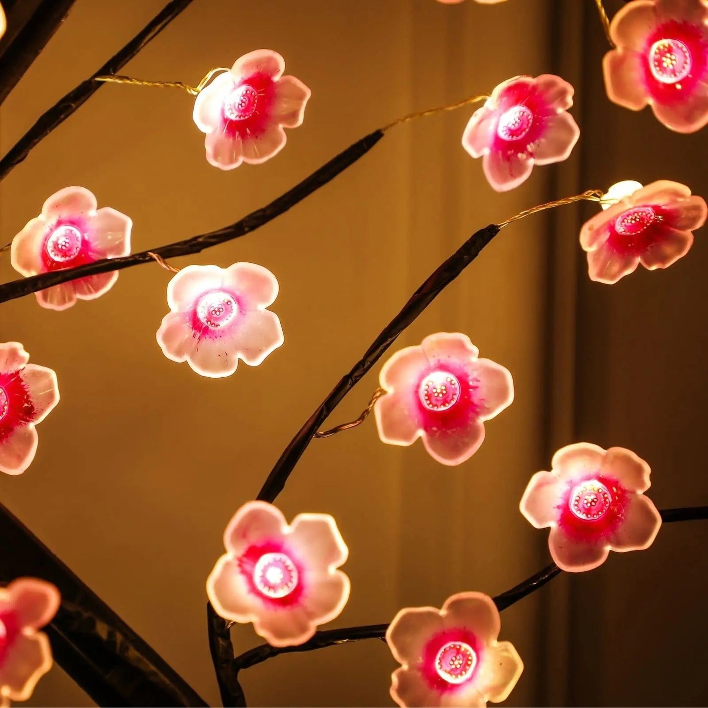 Table Tree Night Light USB/Battery Powered Touch Switch Artificial Bonsai Cherry Blossom Desktop Tree LED Lamp Light Decoration The Home Essentials